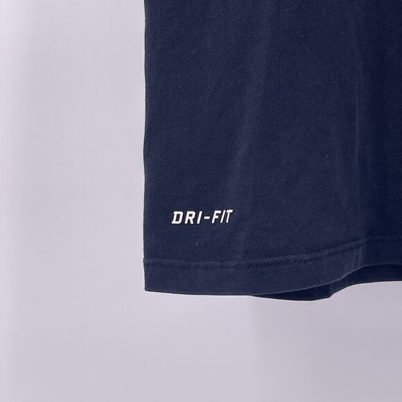 Nike S Detroit Tigers Crewneck Black T Shirt Athletic Cut Dri-Fit MLB Baseball - Picture 4 of 5